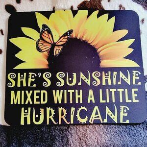 Sunshine Mixed With Hurricane Sunflower Computer Mouse Pad